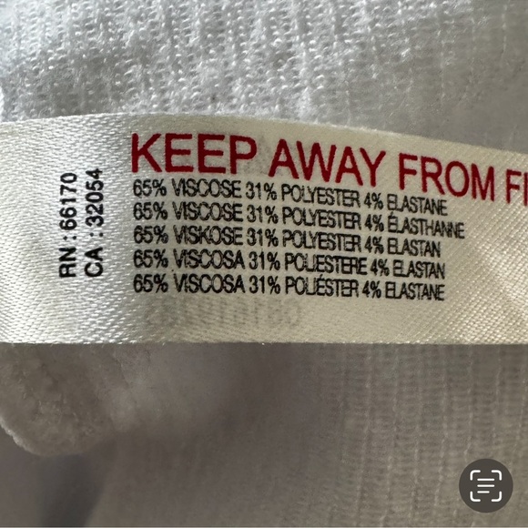 Women's White Soft Ribbed Henley V Neck Pull Over‎ Long Sleeve S Scandi Coastal - Picture 4 of 8